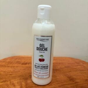 Gel douche au lait d’ânesse parfum cerisier