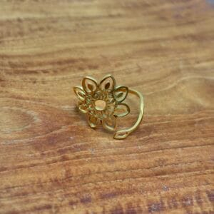 Bague fleur de lotus dorée