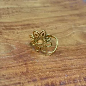 Bague fleur de lotus dorée