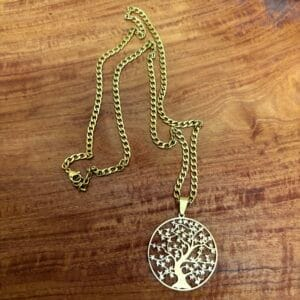 Collier arbre de vie doré