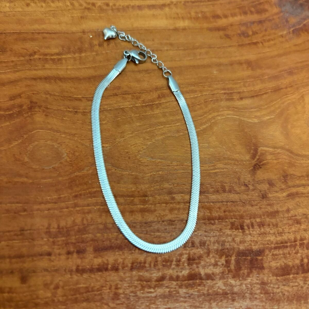 Bracelet maille serpentine argenté