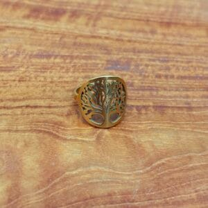 Bague arbre de vie dorée