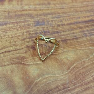 Bague cœur ouvert dorée