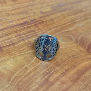Bague arbre de vie argentée