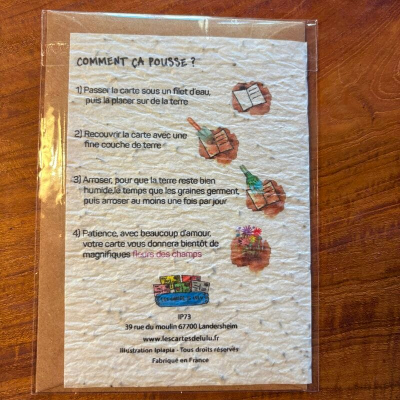 Carte à planter « naissance »