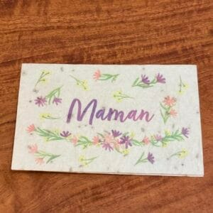 Mini carte à planter « maman »