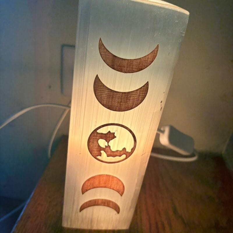 Lampe sélénite lune