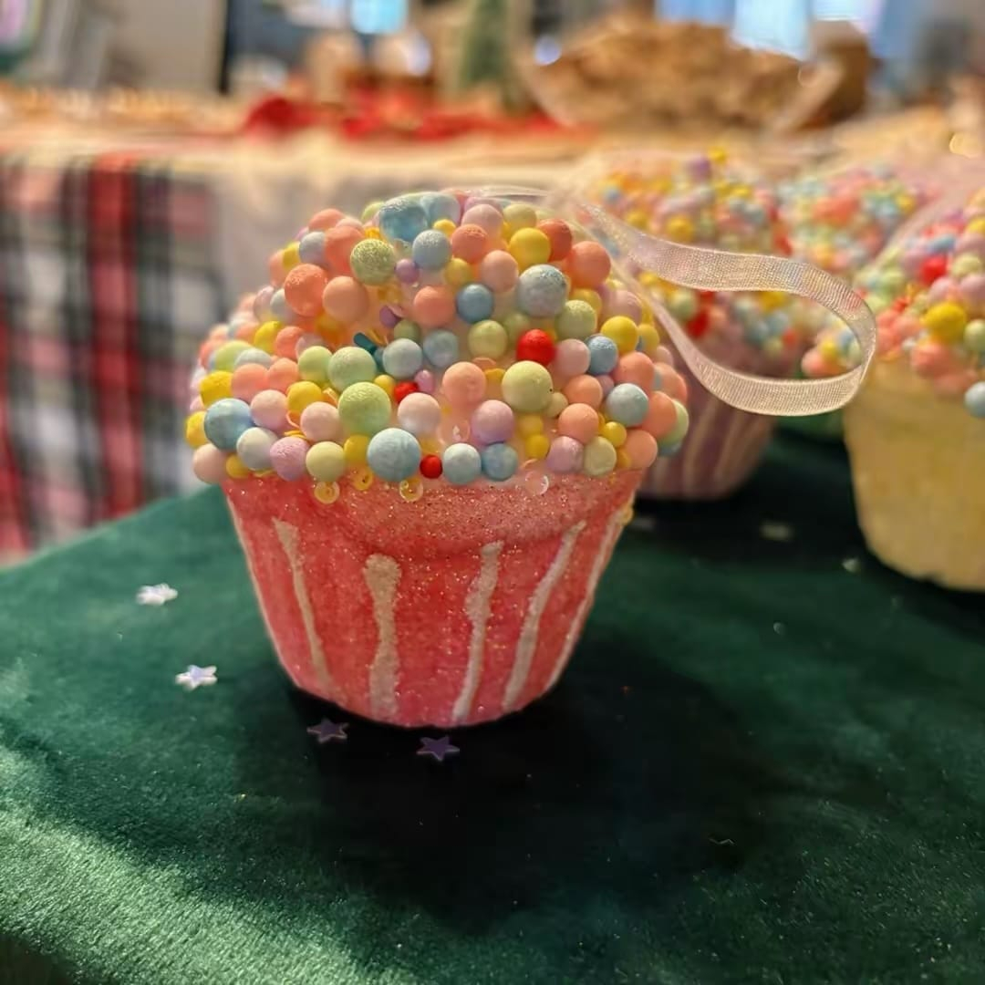 Muffin à suspendre - rose