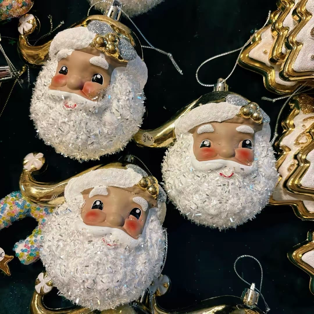 Père Noël à suspendre - gamme dorée