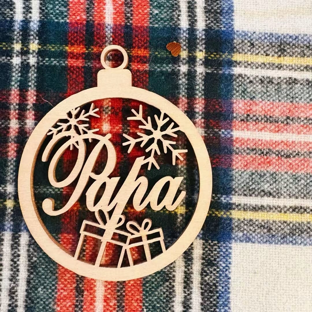 Boule de Noël - bois type 8