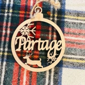 Boule de Noël - bois type 10