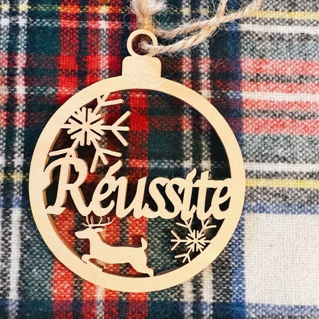 Boule de Noël - bois type 1